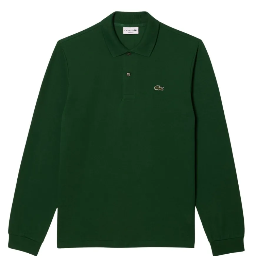 Polos Lacoste Chemise Col Bord-Cotes Manches Longues