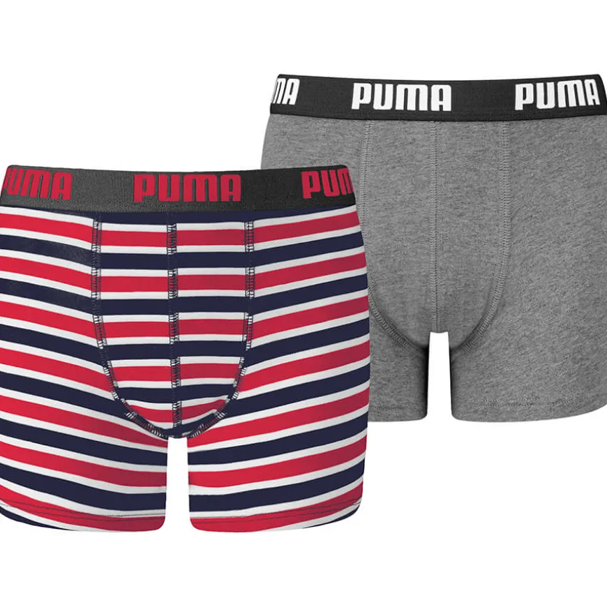 Puma Boys Basic Boxer Printed Stripe 2P