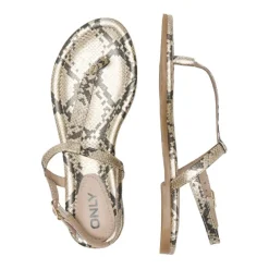 Sandalias Only ONLFREE LEATHER PRINTED STRAP SANDAL