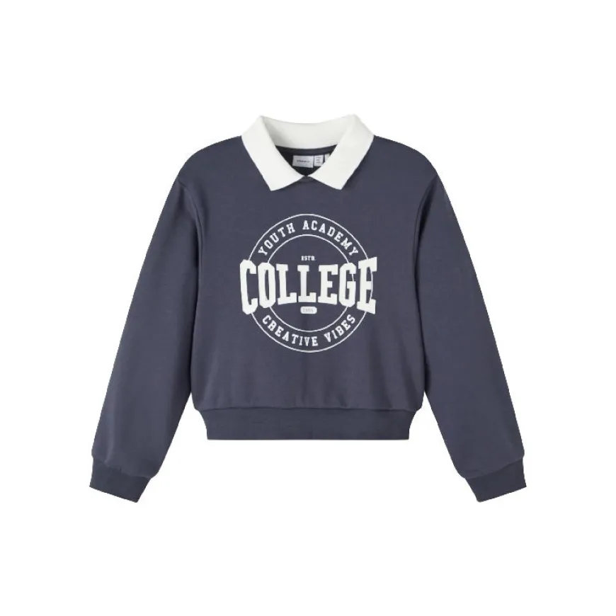 Sudaderas Name-it Nkfnasmi Ls Short Loose Sweat Bru