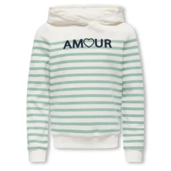 Sudaderas Only kids Kogadelle-Amour L S Stripe Hood Fr Swt