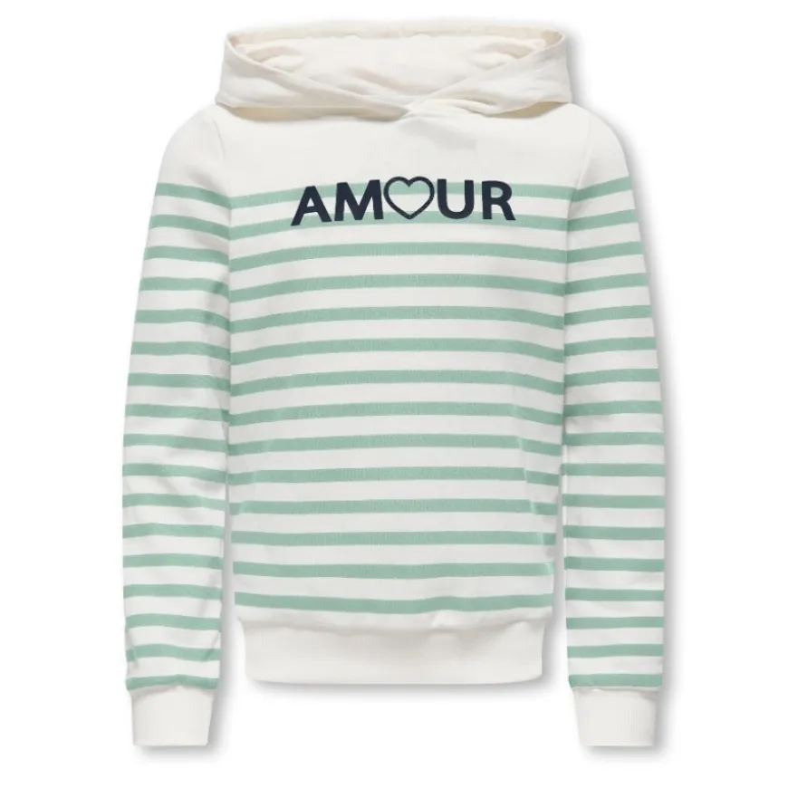 Sudaderas Only kids Kogadelle-Amour L S Stripe Hood Fr Swt